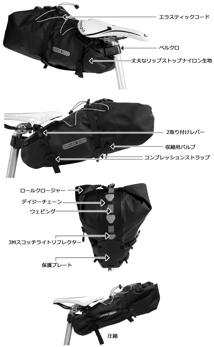 シートパック QR 容量：13L サドルバッグ