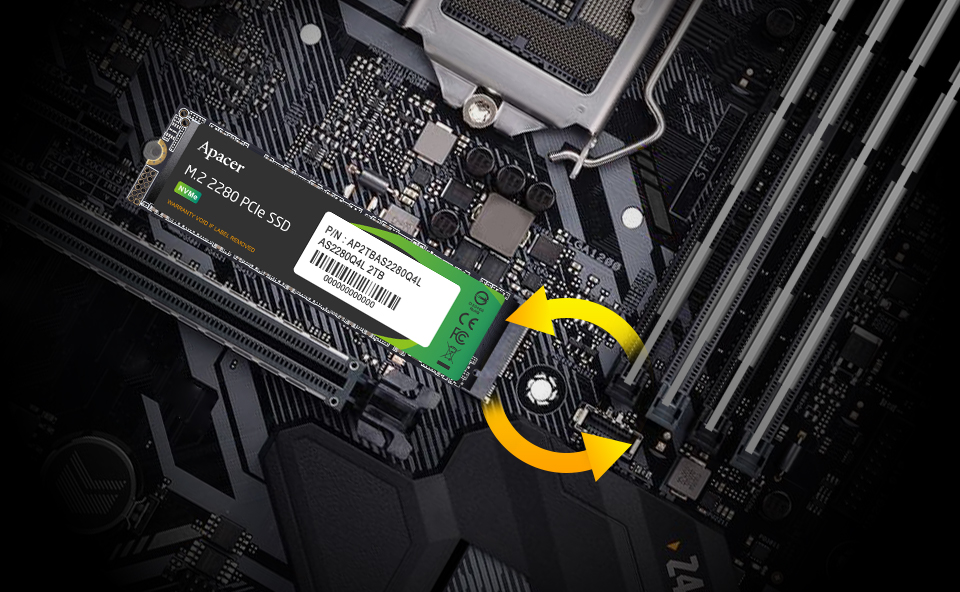 Apacer M.2 PCIe Gen4 x4 SSD 1TB, Standard (Single) - 3D NAND