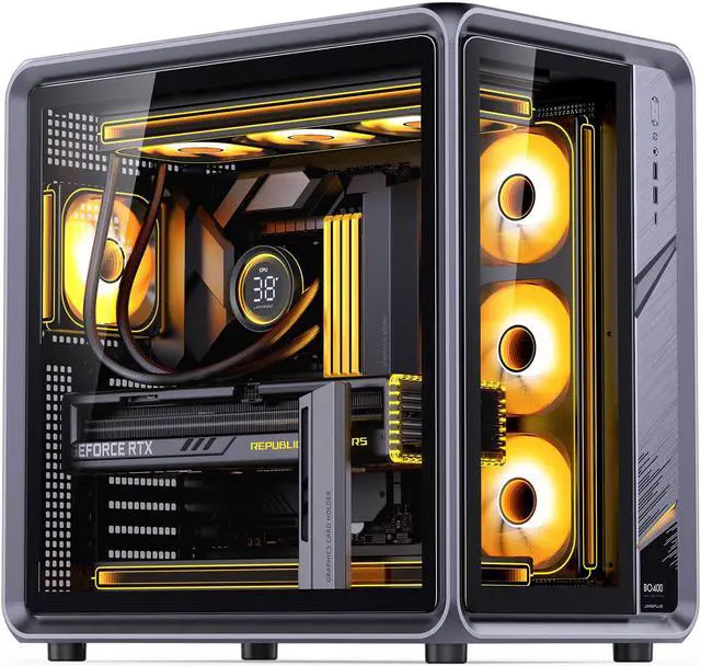 JONSBO BO400 ATX Computer Case, Aluminum Frame, SP Back-Connect MB
