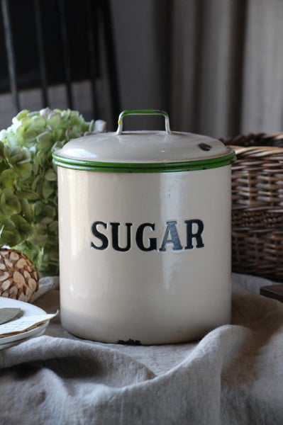 青ぶーです アンティーク ホーロー ミルク ポット キャリー 缶