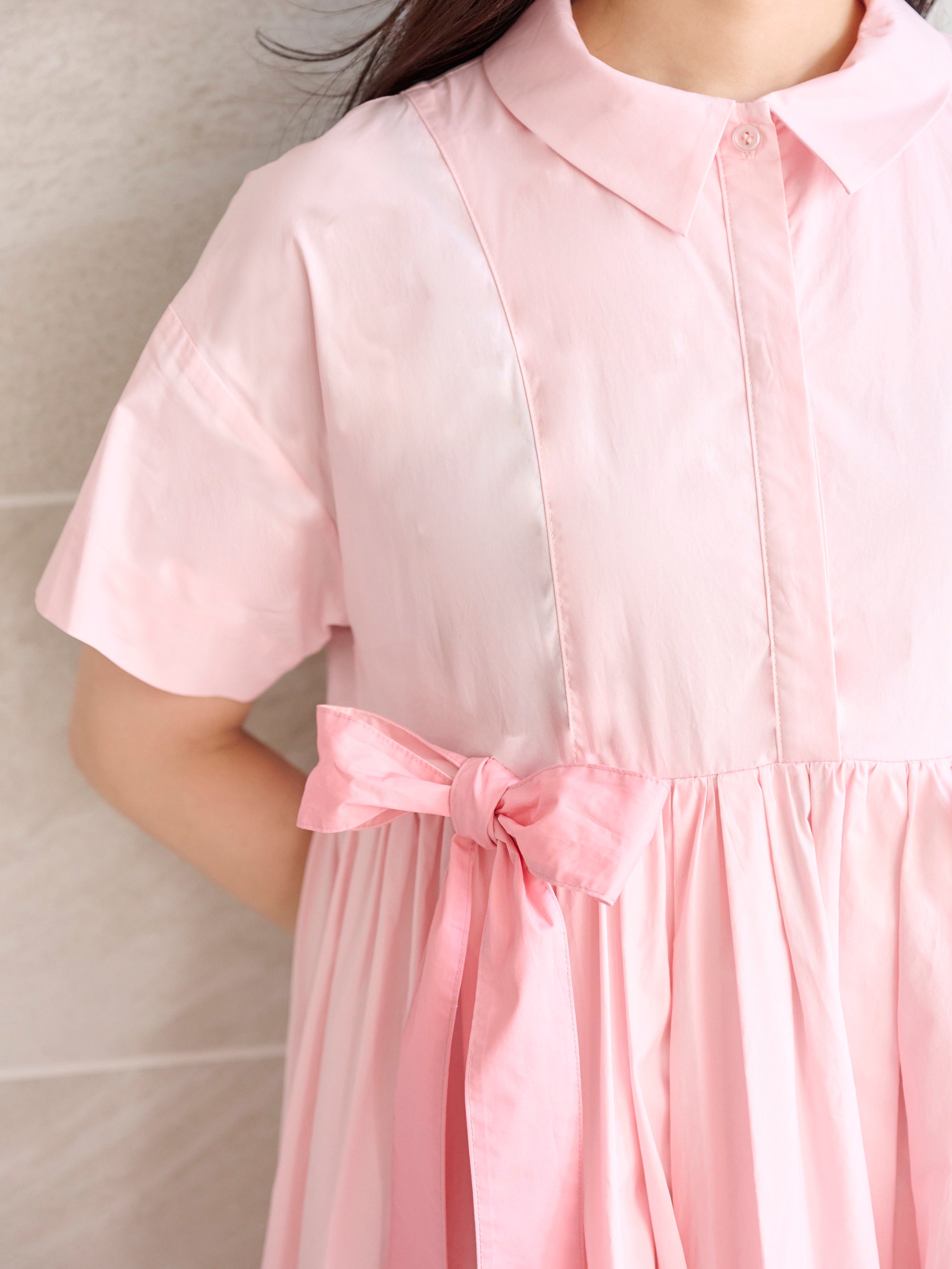 バイカラーリボンシャツワンピース |【公式】Chestyオンラインショップ