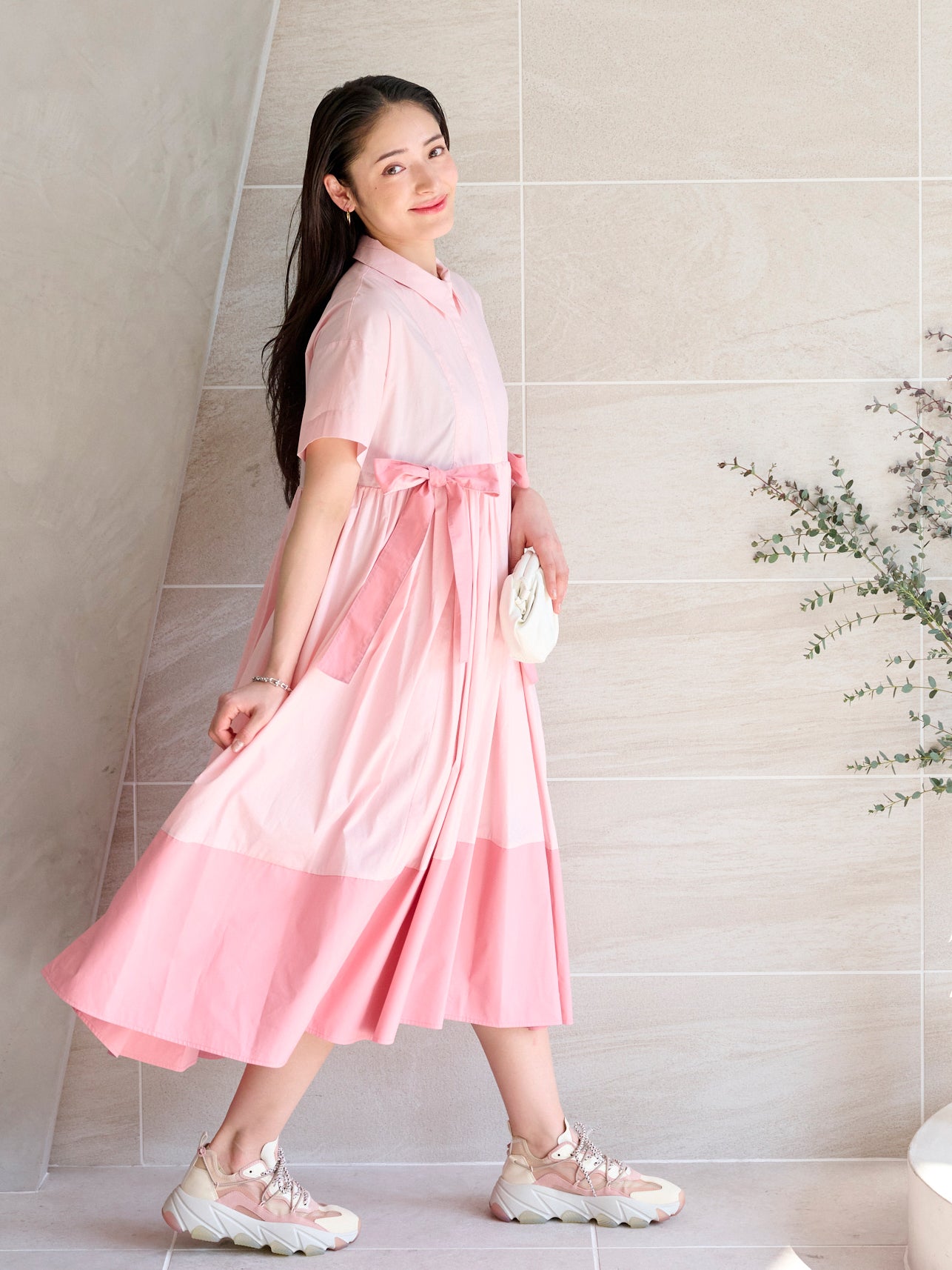 バイカラーリボンシャツワンピース |【公式】Chestyオンラインショップ