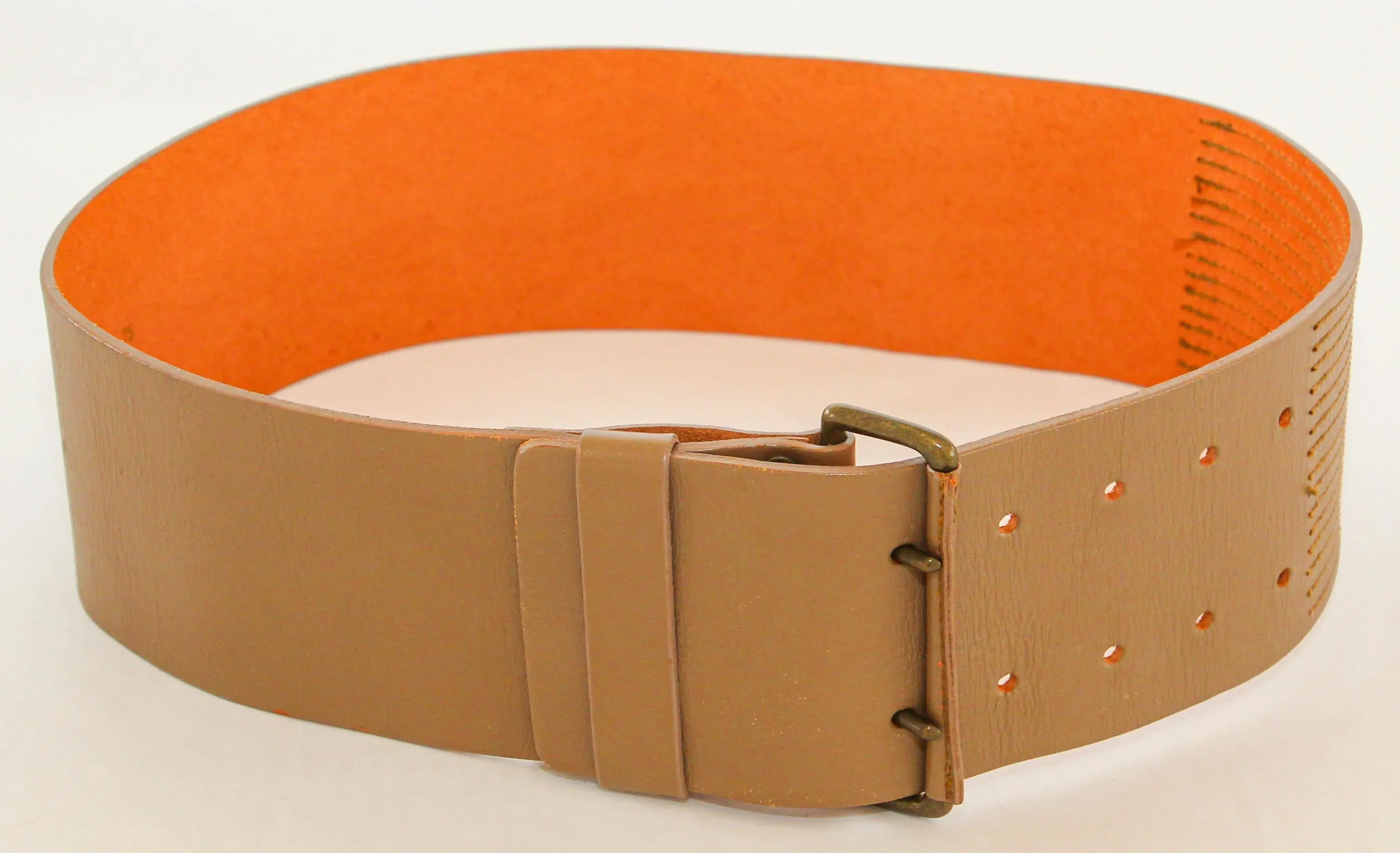 Dries Van Noten Oversized Wide Leather Waist Belt | Chairish