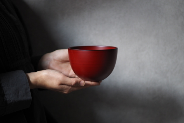 小林慎二 まゆ椀（赤）