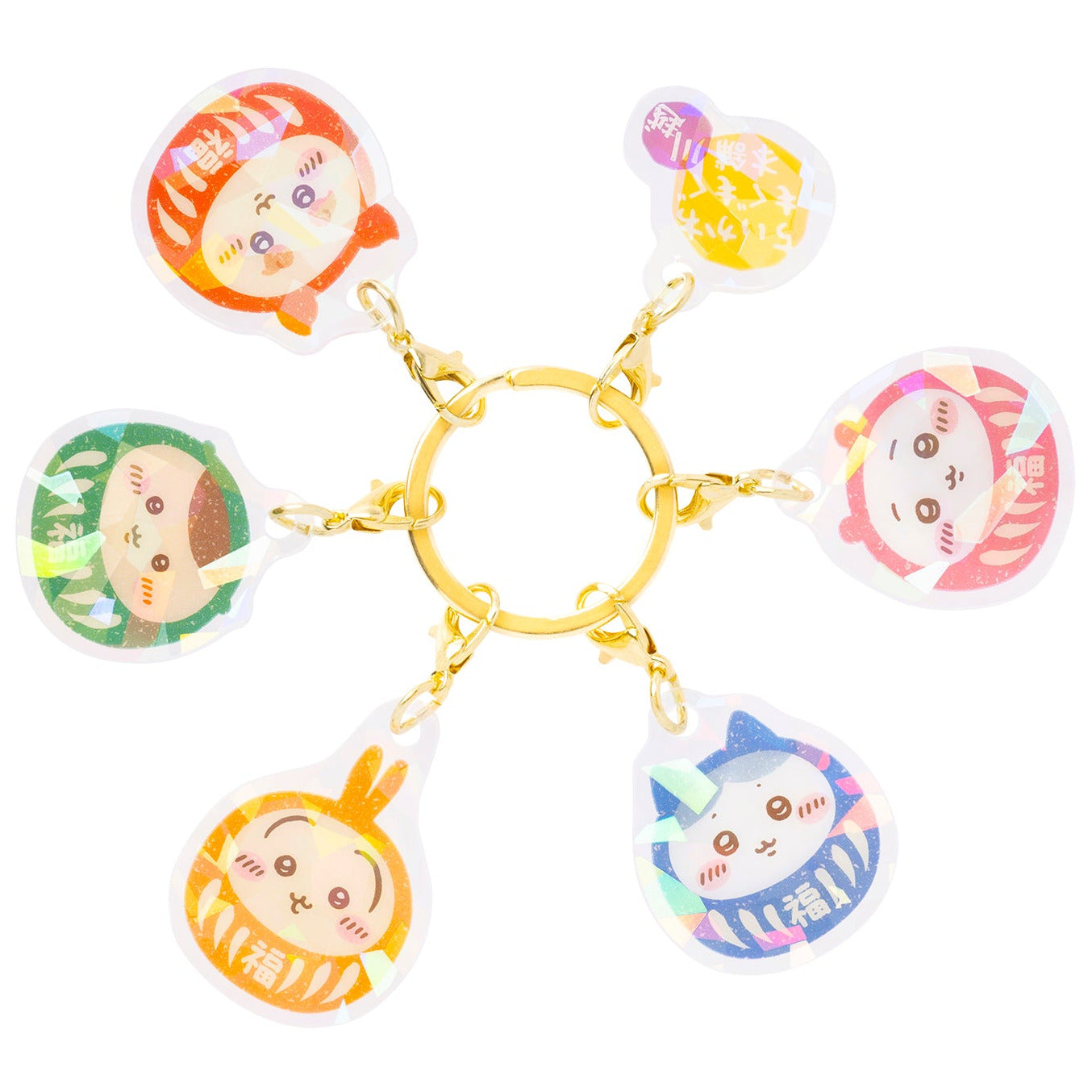 公式】ちいかわもぐもぐ本舗 川越 6連ｱｸﾘﾙﾁｬｰﾑ (だるま)