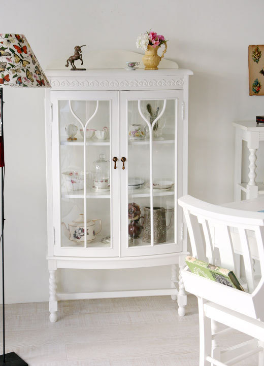 White Glass Cabinet（kinoオリジナルホワイト）☆在庫わずか