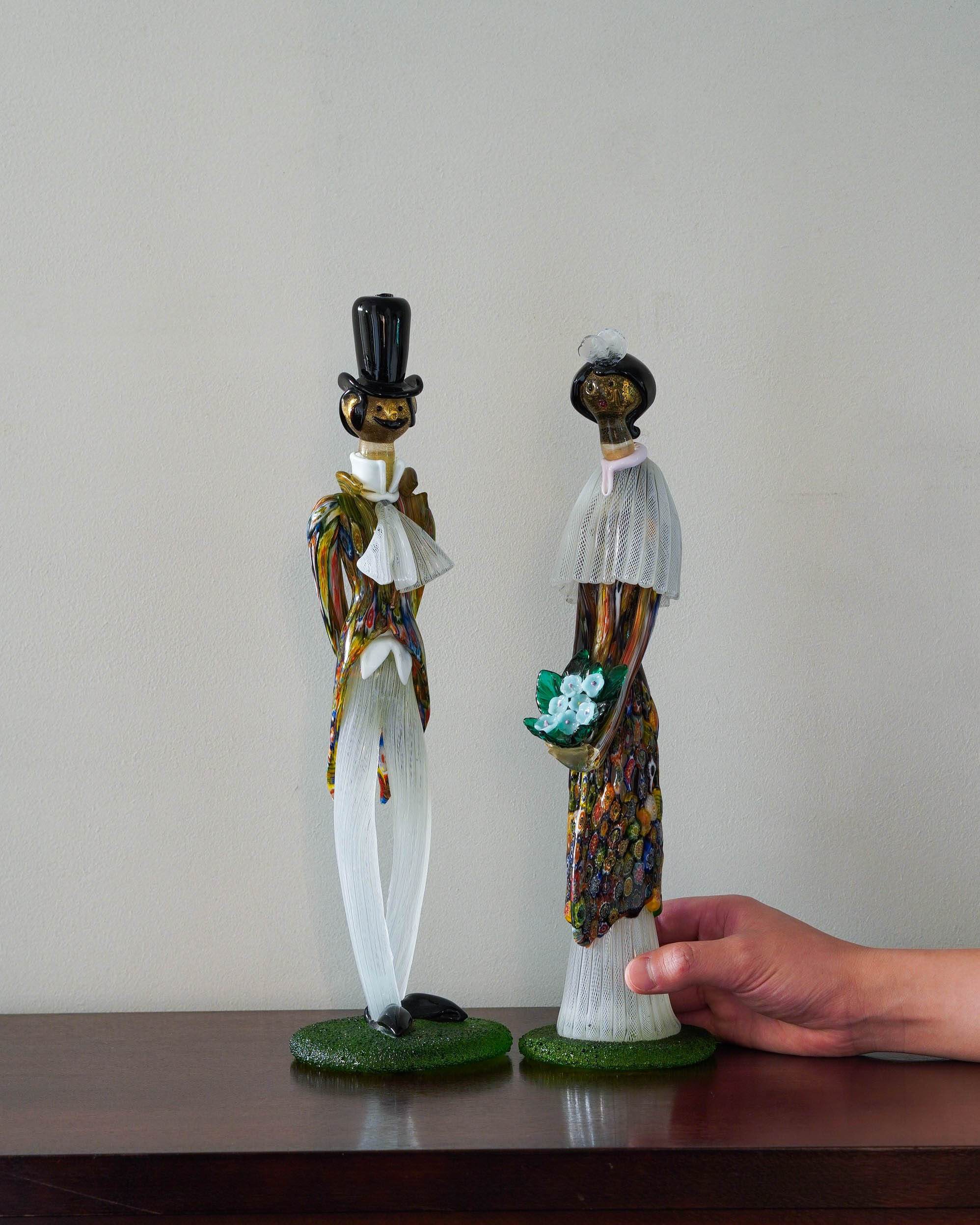 ベネチアンガラス人形Murano（ムラーノ）2体セット Yahoo!オークション