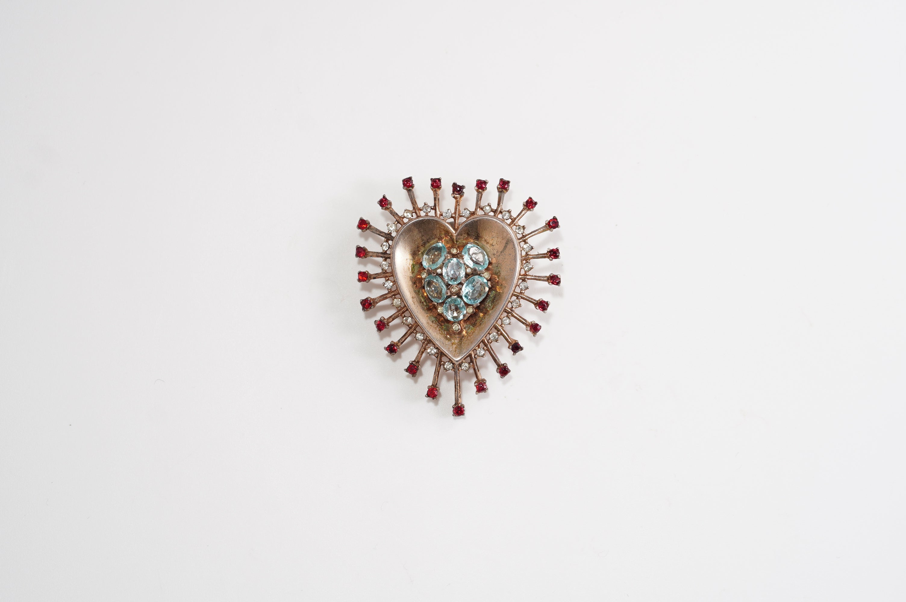 Trifari（トリファリ）ブローチ ラインストー ハート シルバー