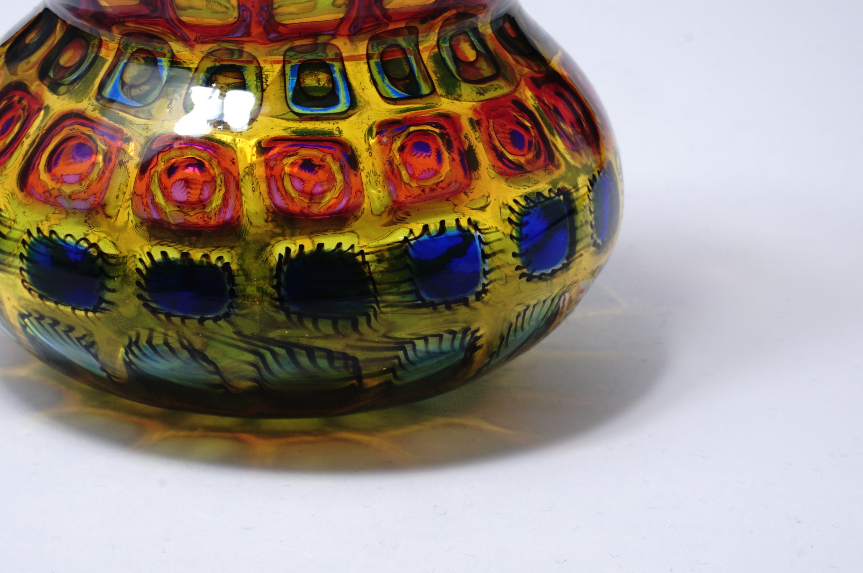 ムラーノガラス（ベネチアングラス）花瓶／花器「虹の窓」 – chisa