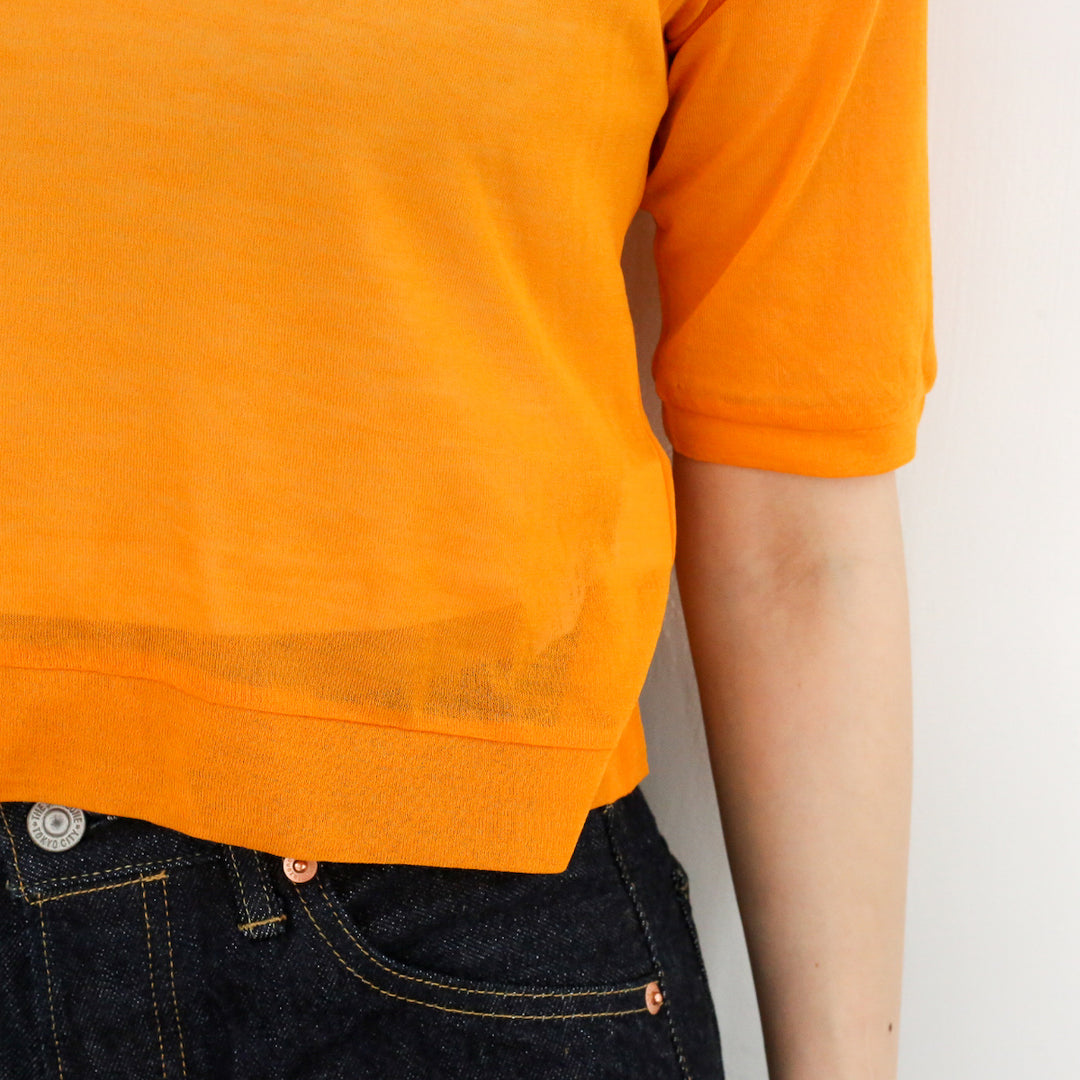 AURALEE HARD TWIST COTTON GAUZE SHORT POLO 