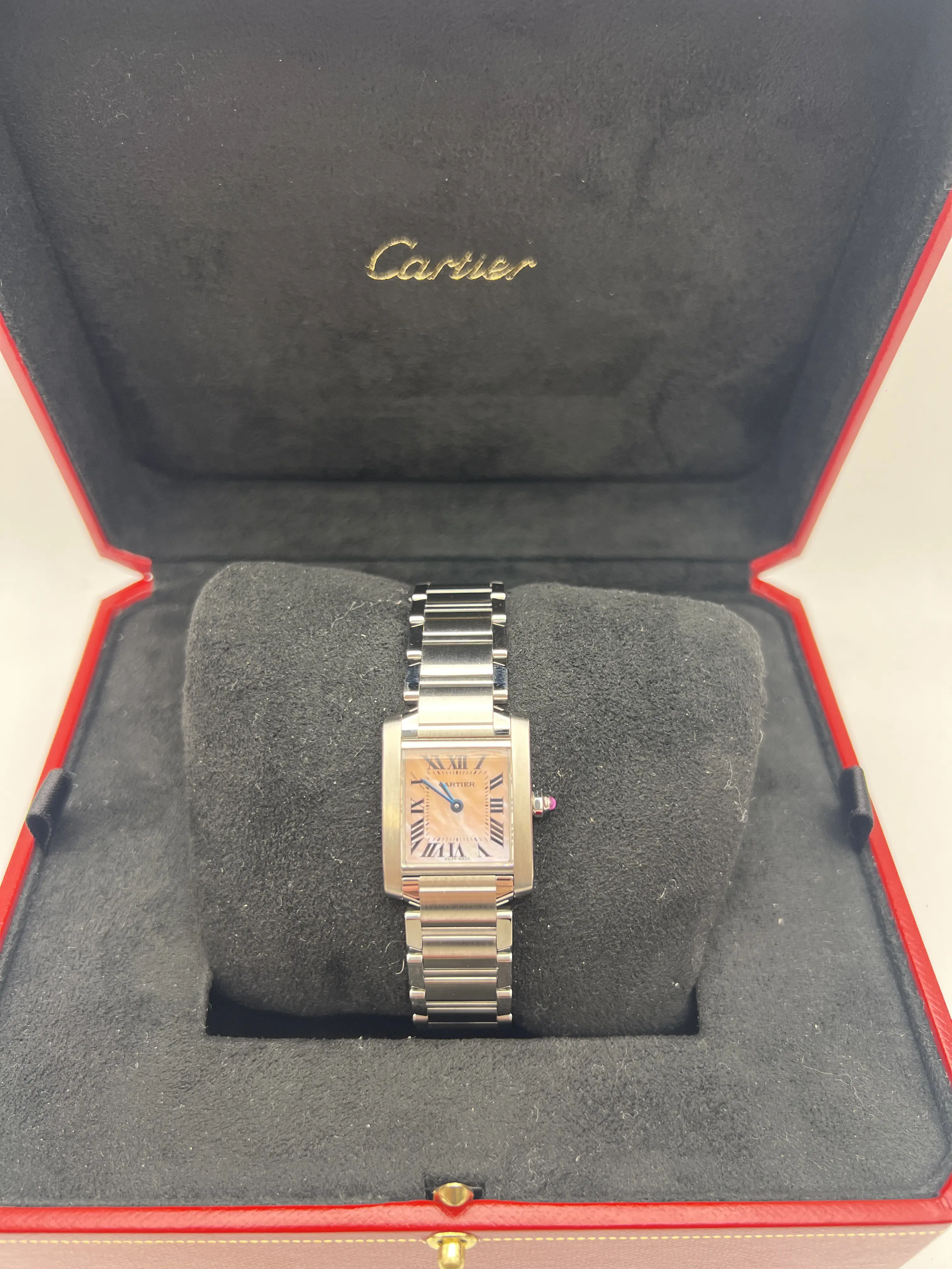 Cartier Tank Francaise Small 20mm W51028Q3 Pink Mother Of Pearl