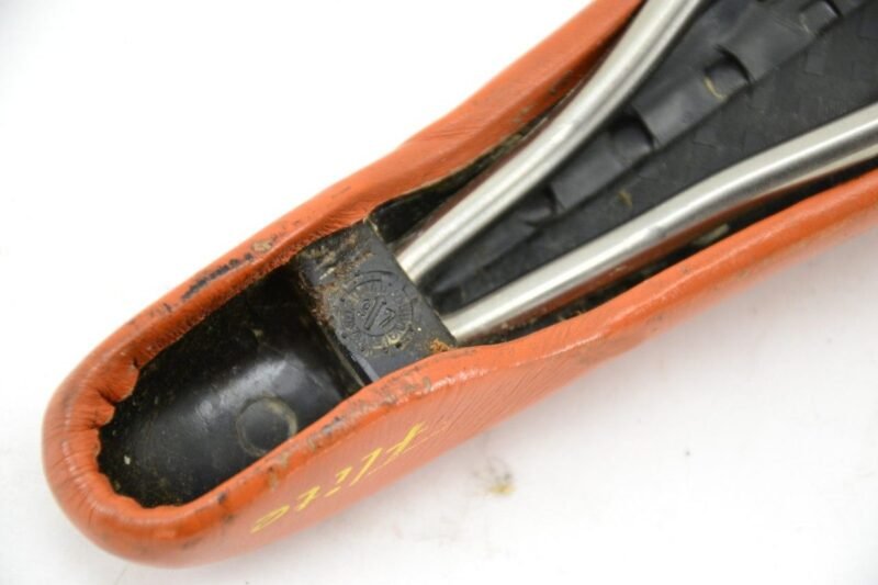 Selle Italia Flite Saddle Orange Leather Titanium Vintage 1997