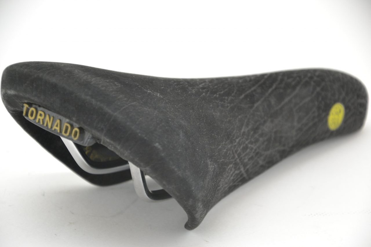 Iscaselle Tornado Black Leather Saddle NOS - Cicli Berlinetta