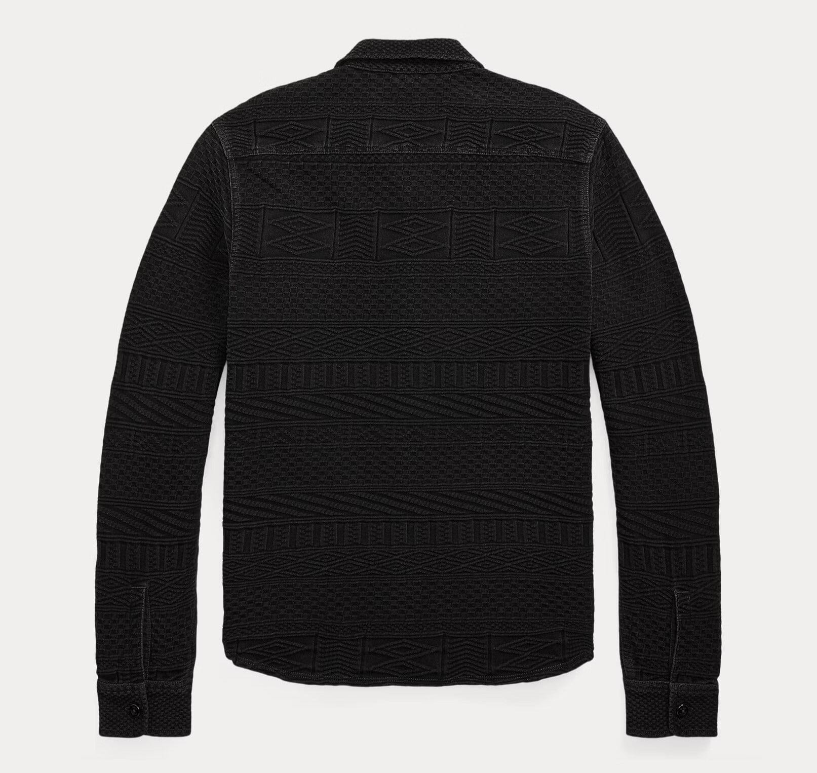 Double RL - Indigo Jacquard Workshirt - Sulfur Black – City