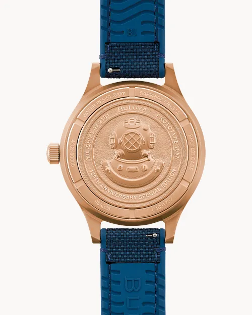 Blue Dial CORDURA® + HNBR Strap MIL SHIPS 98A325 | Bulova
