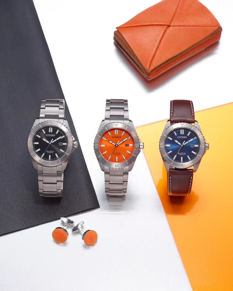 Brycen Orange Dial Super Titanium Bracelet AW1840-50X | CITIZEN