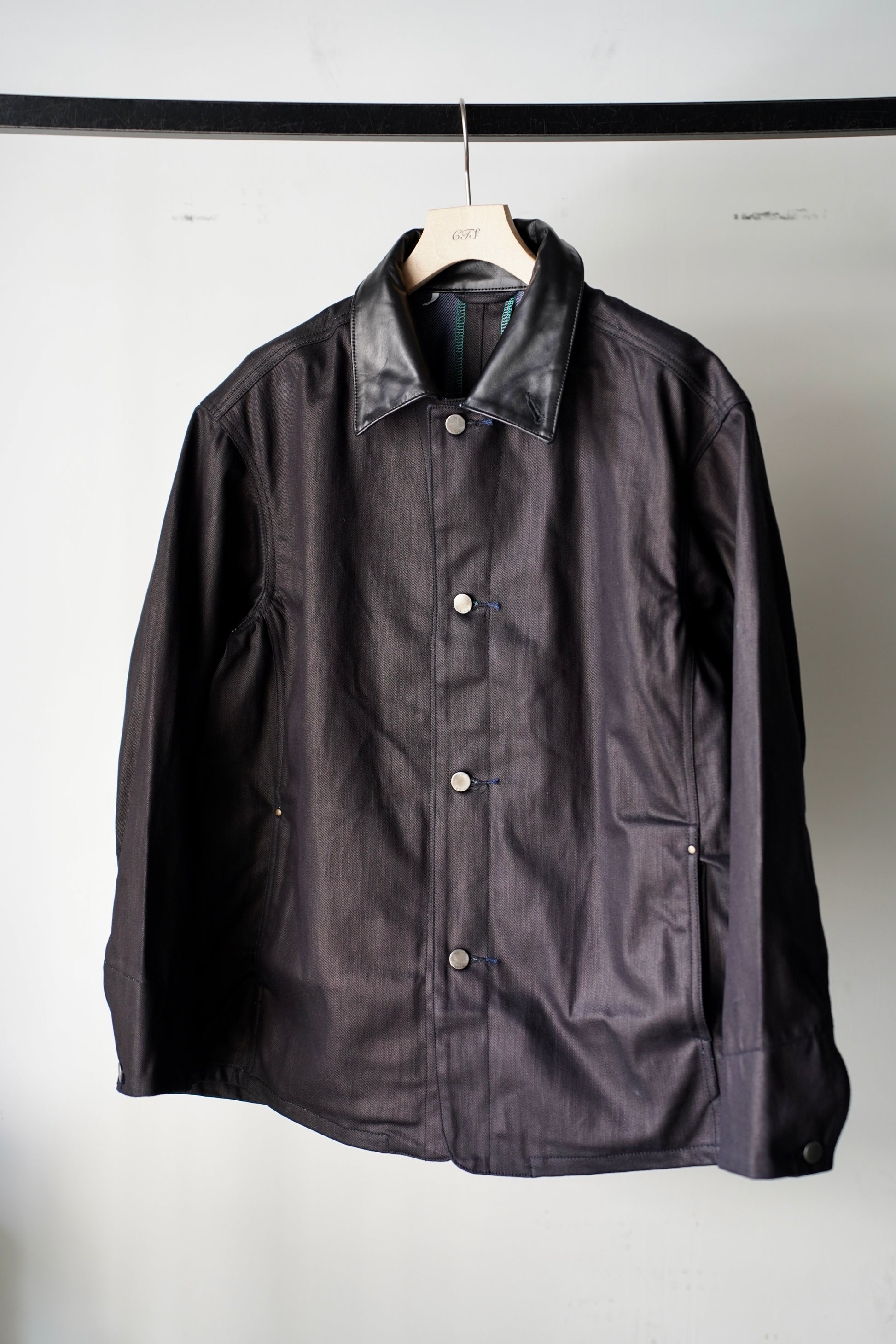 MEN Kiivu / キフ DENIM WORK JACKET- 12.5oz Rainbow Denim + SUMI