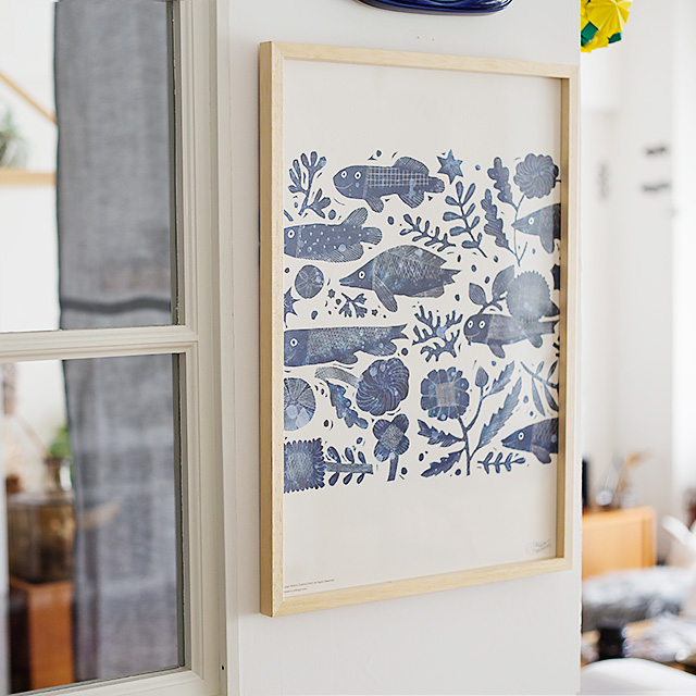 鹿児島 睦/ZUAN & ZOKEI/図案ポスター(B3)/FISH & FLOWER COMFOTA 北欧