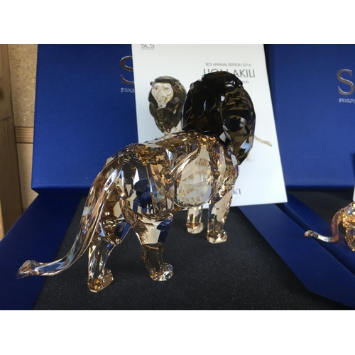 A large Swarovski Crystal SCS Annual Edition 2016 Lion Akili