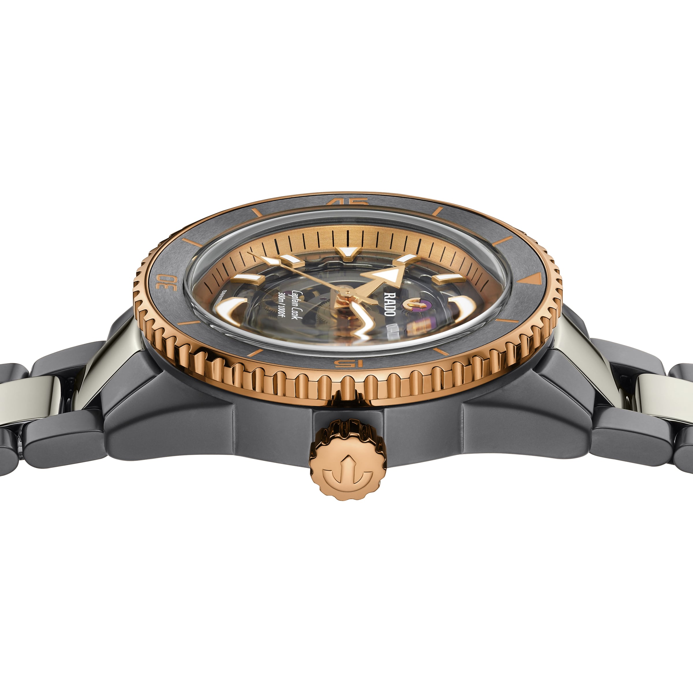Rado Captain Cook High-Tech Ceramic Skeleton 43mm Mens Watch