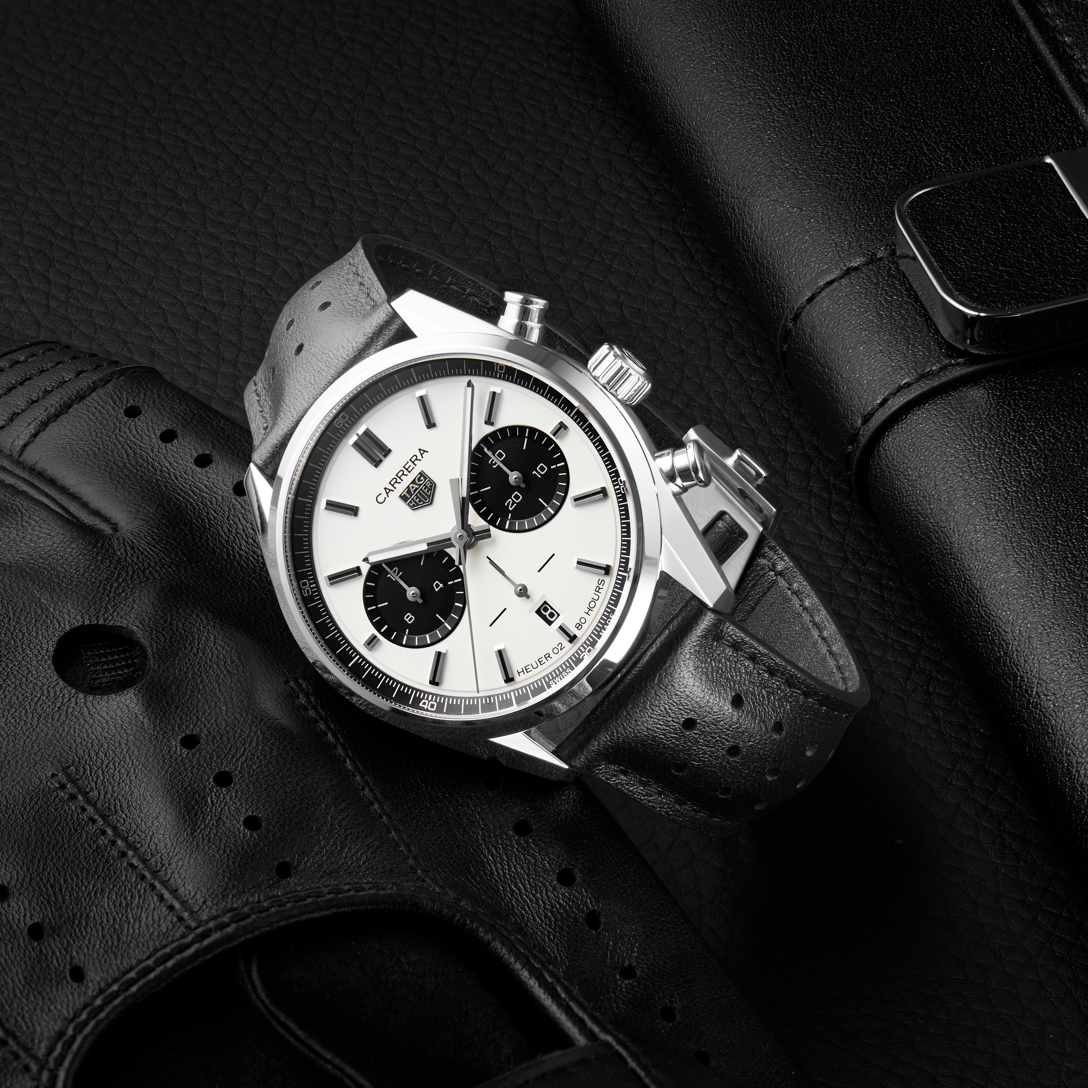 TAG Heuer Carrera 42mm Mens Watch Leather Watches Of Switzerland