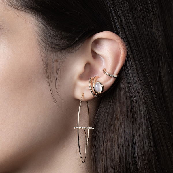 GOSSAMER ダイヤモンド フックピアス