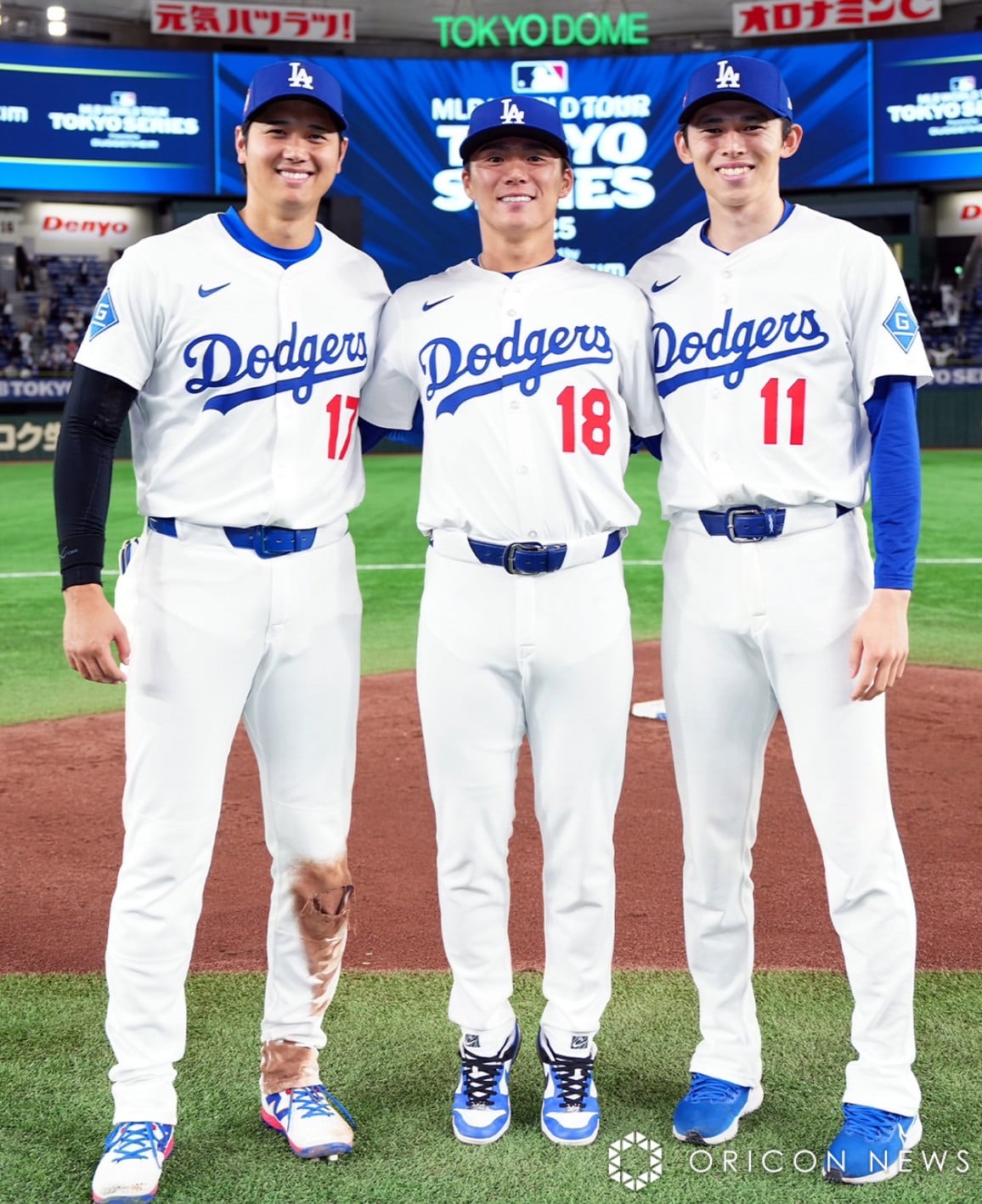 大谷翔平＆山本由伸＆佐々木朗希の3ショットに違和感 疑惑の“背伸び