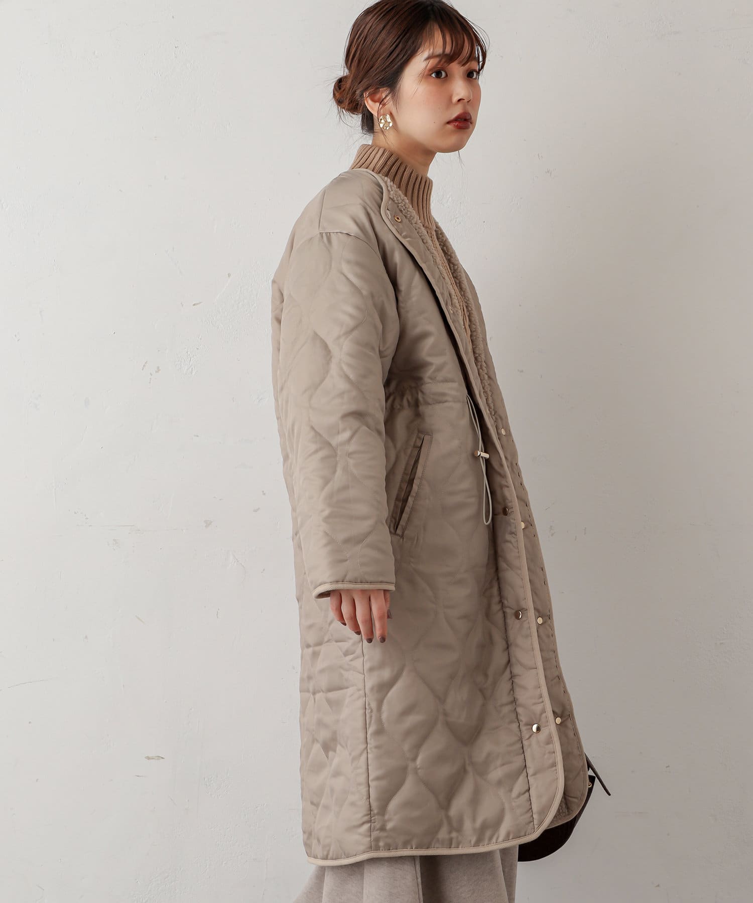 キルトボアリバーシブルコート | natural couture(ナチュラル
