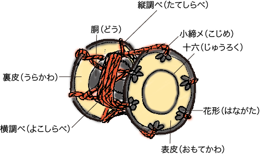 楽器の仕組み - カモメと学ぶ伝統芸能