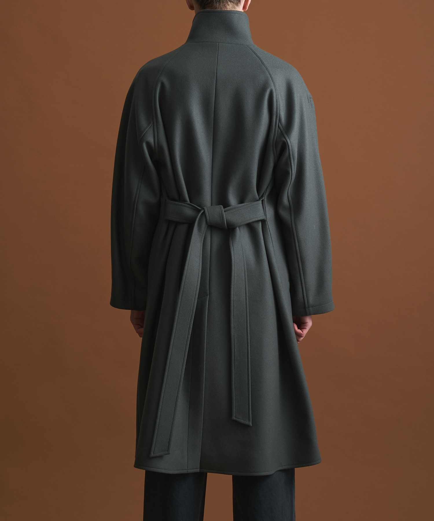 S140 メルトンオーバーサイズスタンドコート(1 DARK GREY): CONZ: MENS