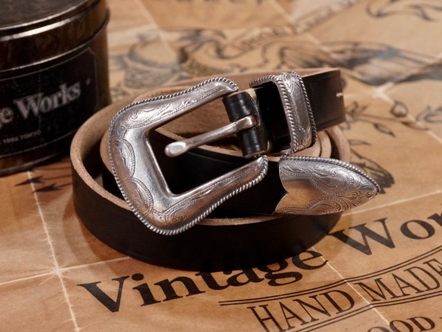 VINTAGE WORKS : LEATHER BELT ” DH5744 “ | CONEY ISLAND