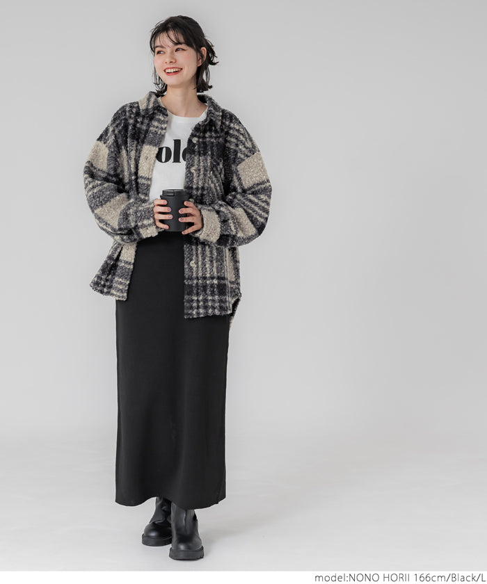 セール☆3990円→2990円 チェックボアジャケット レディース メール便