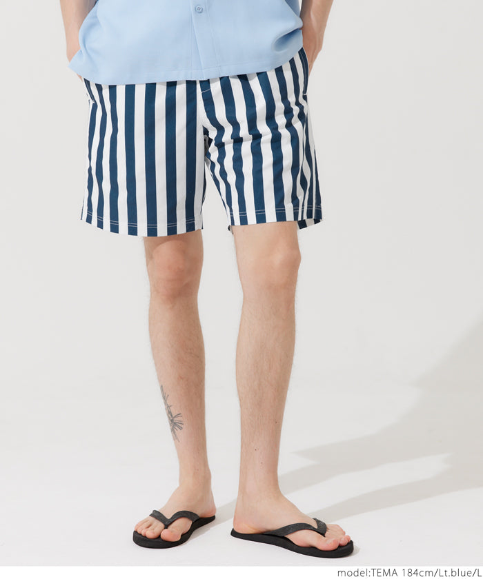 HUITA MARINE ストライプショートパンツ セットアップ対応〉ストライプ