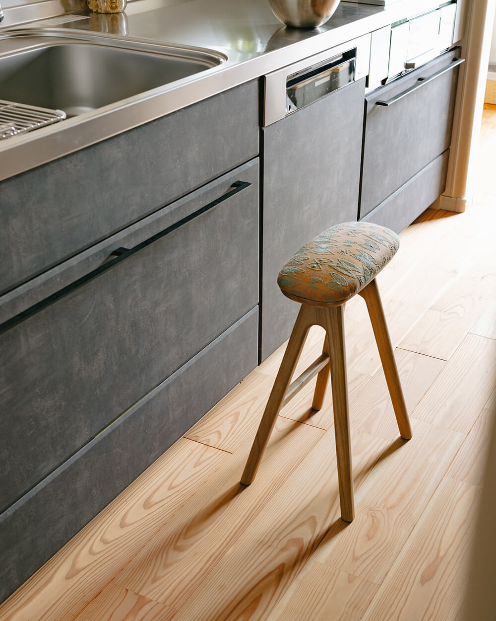 送料込】キッチンスツールNA(H530)＋ ミナペルホネン( mina perhonen