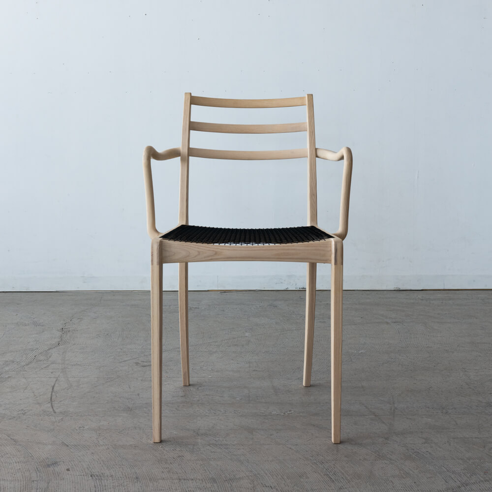 現品SALE］ELEGANCE ダイニングアームチェア（ ホワイトアッシュ材