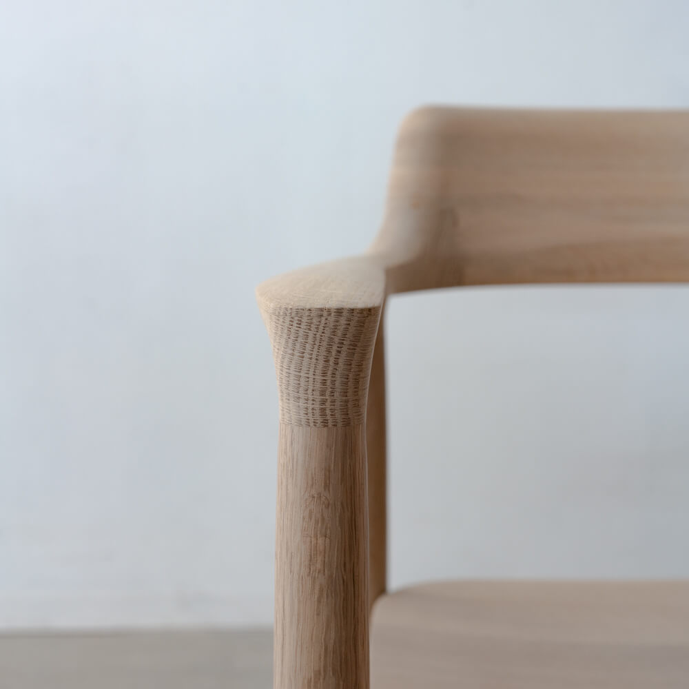 HIROSHIMA natural 】HIROSHIMA アームチェア（板座）ホワイトオーク材