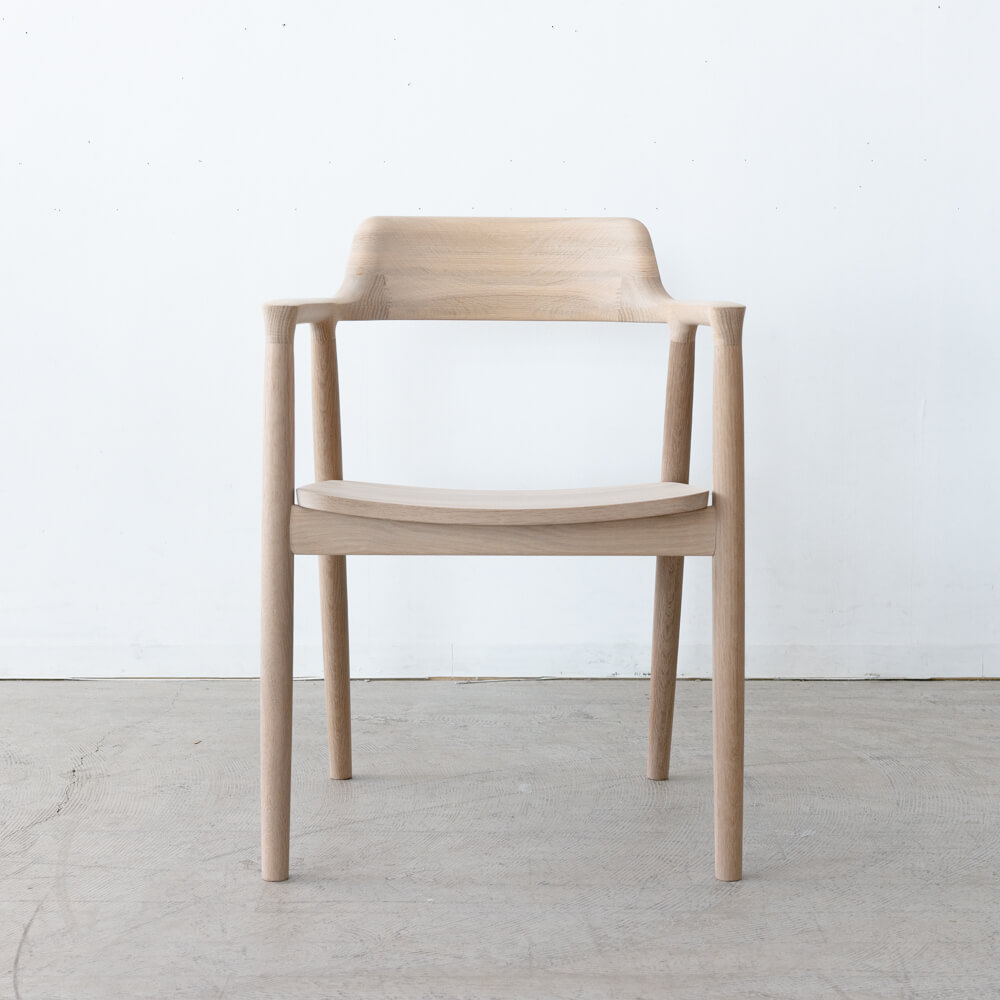 HIROSHIMA natural 】HIROSHIMA アームチェア（板座）ホワイトオーク材