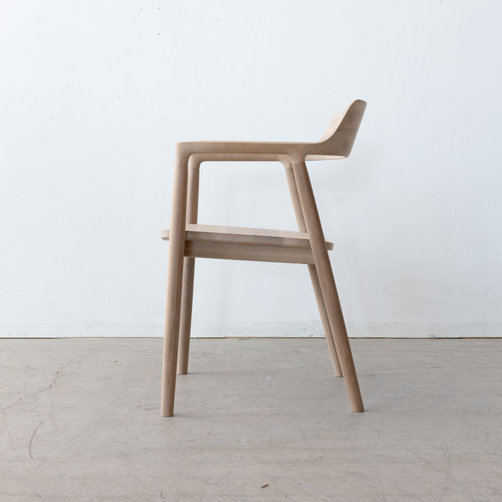 HIROSHIMA natural 】HIROSHIMA アームチェア（板座）ホワイトオーク材