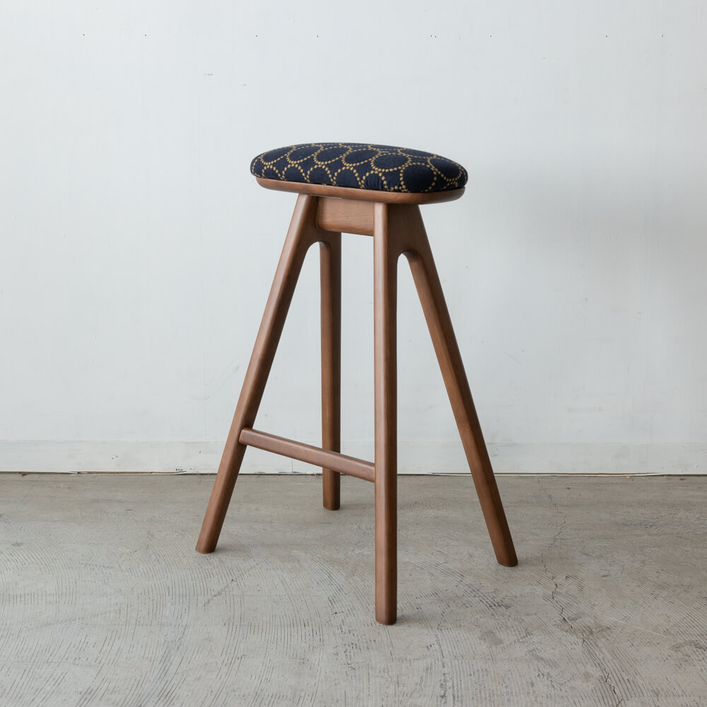 送料込】キッチンスツール(H630)＋張地ミナペルホネン tambourine