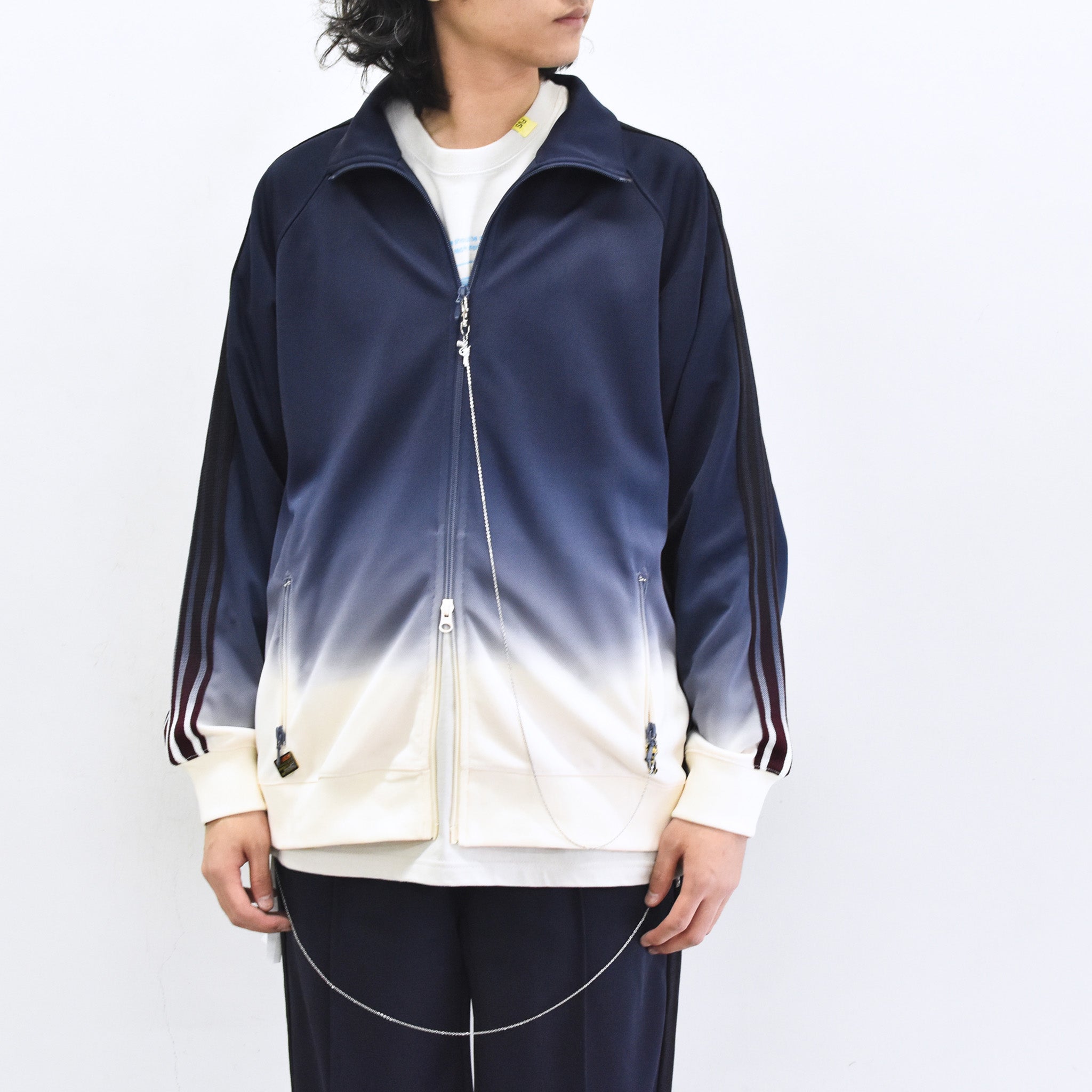 BODYSONG. / GRADIENT DYED TRACK JACKET 03 - WHITE – COFFIN