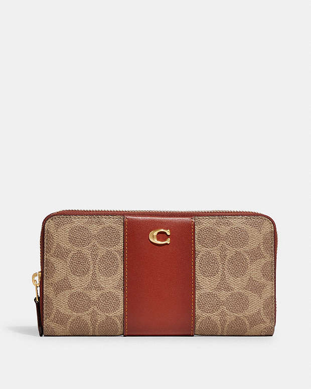 公式】COACH – コーチ | アコーディオン ジップ ウォレット・カラー