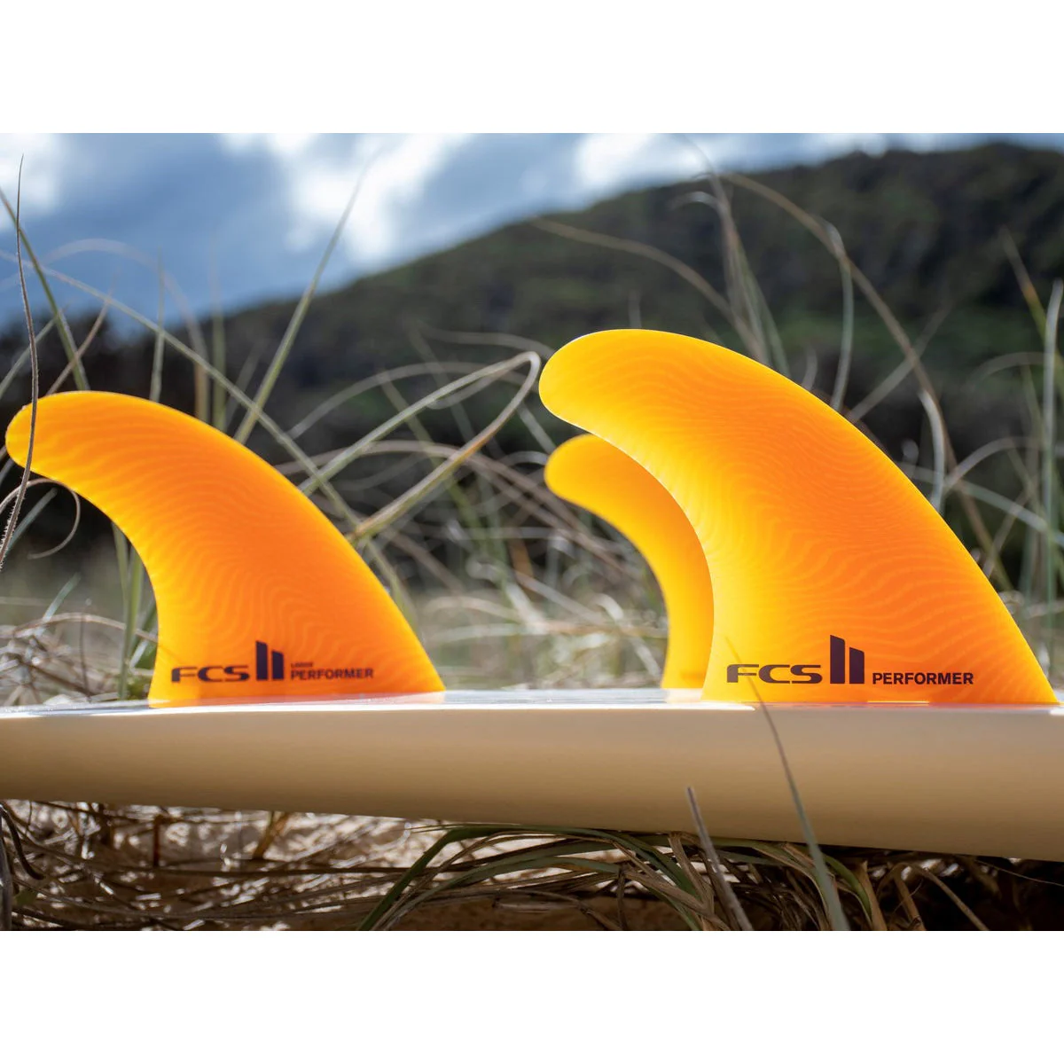 FCS II Performer Neo Glass Eco Tri Fin Orange - CoLab Surf