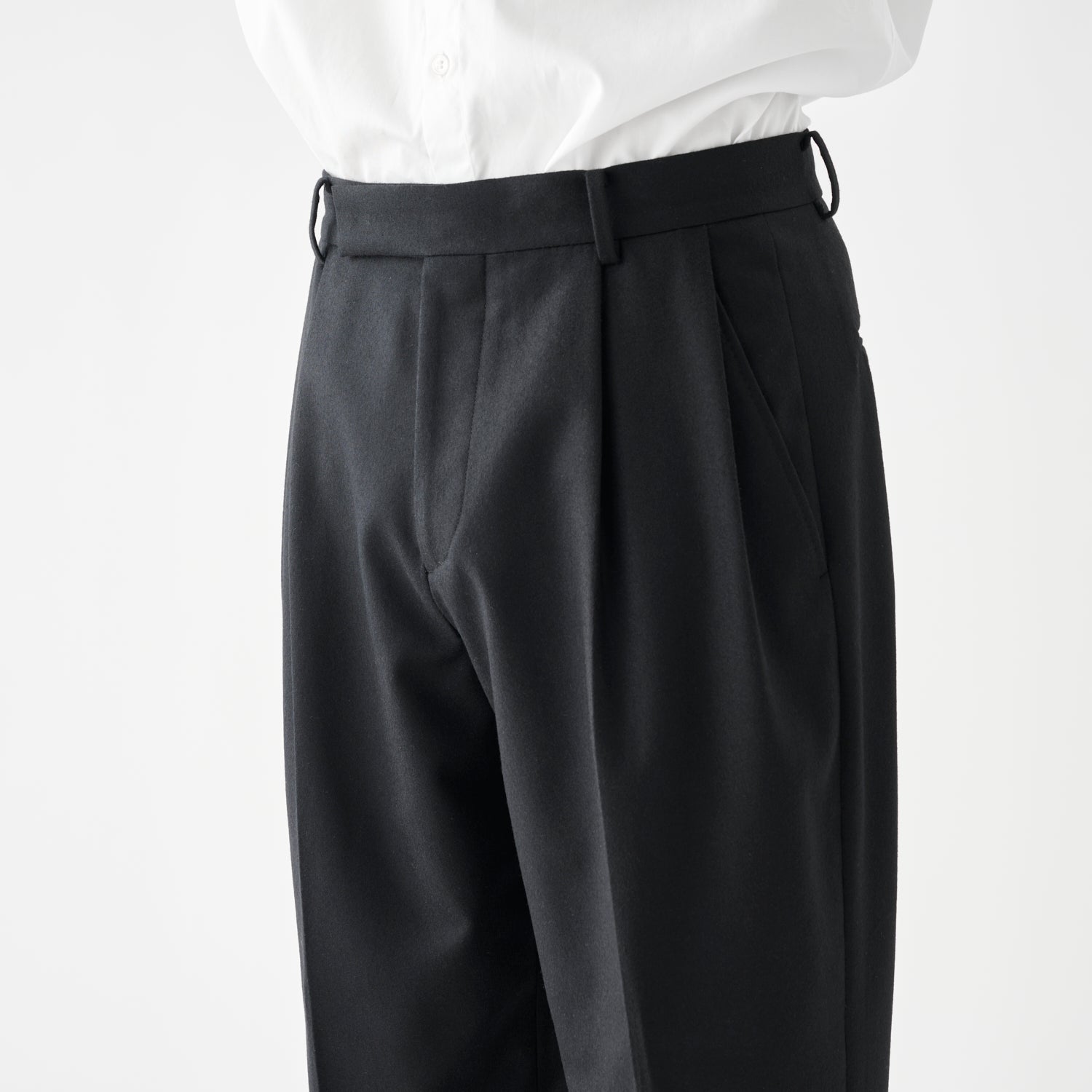 CPT-1 / WNC Flannel / Black / 2アウトプリーツ スラックス – :colon