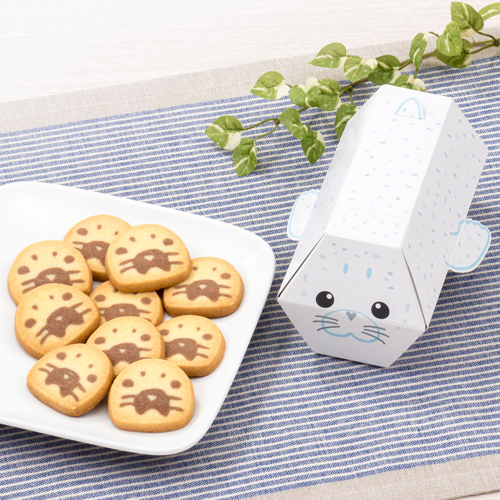 アイスボックスクッキー ゴマフアザラシ│動物 カロラータ オンライン