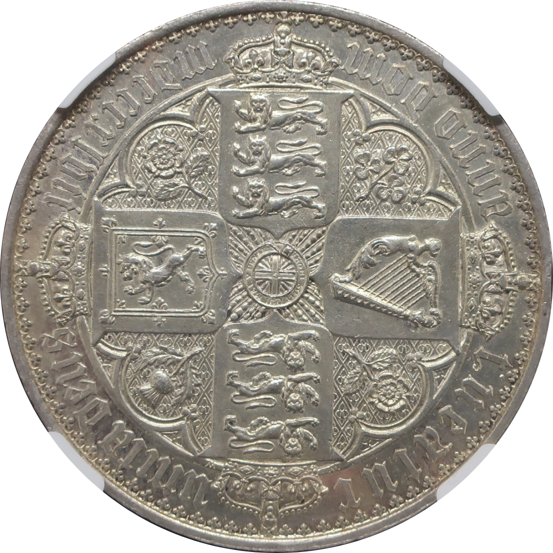 1847 イギリス ゴシッククラウン銀貨 ヴィクトリア女王 アンデシモ