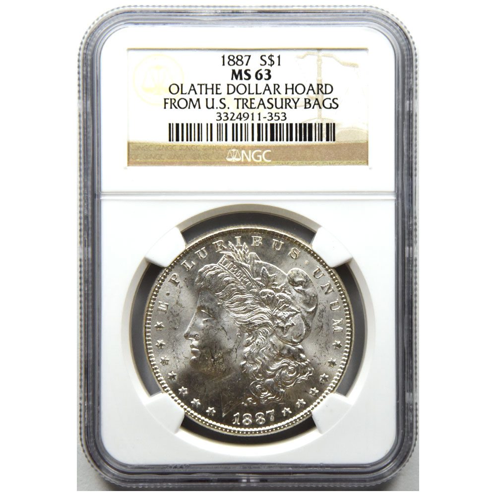 アメリカ 1887 1ドル 銀貨 NGC MS 63 モルガンダラー 3324911353
