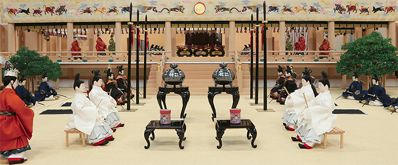 東山天皇御即位式図屏風再現模型 | 日本服飾史