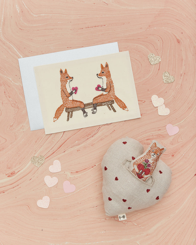 Smitten Foxes Card | Coral & Tusk