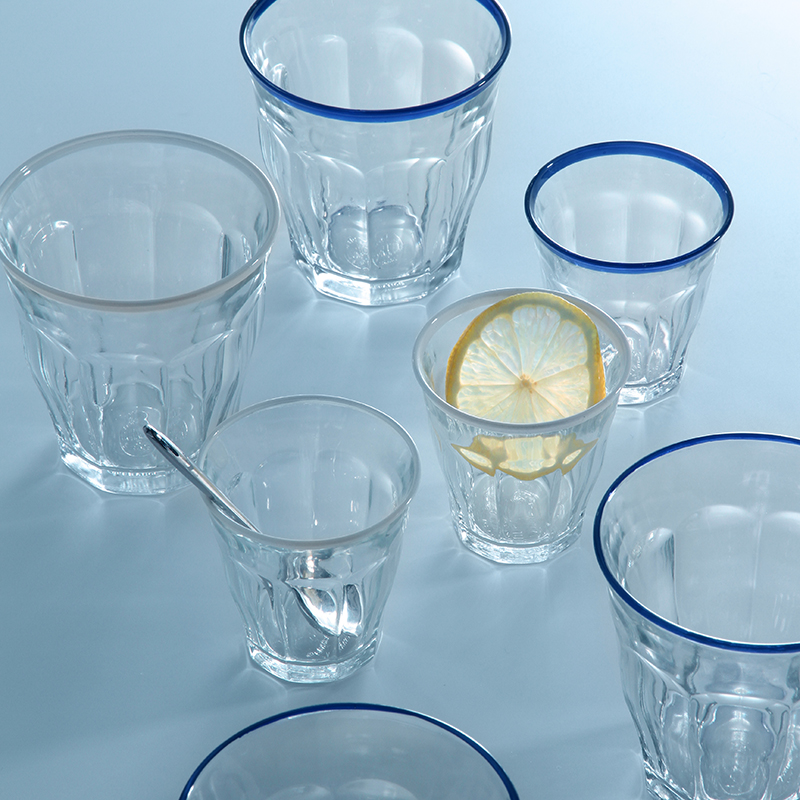 DURALEX PIACRDIE 250CC BLUE RIM FOR CONRAN｜グラス・タンブラー
