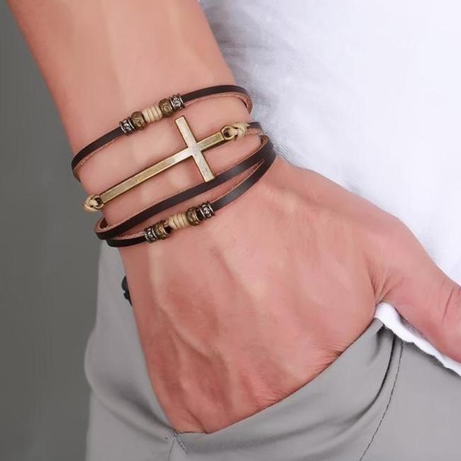 Leather Cross Bracelet | Christian Women Jewelry - Corinthian's Corner